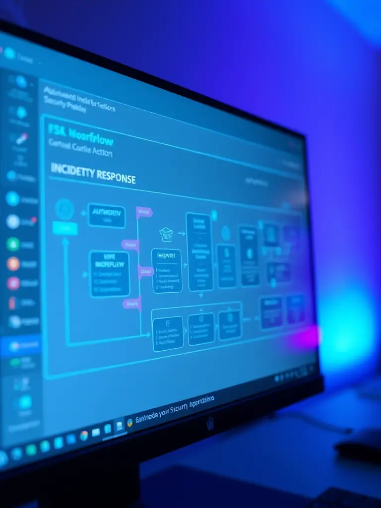 A visual representation of automated incident response workflows, highlighting the platform's ability to streamline security operations.